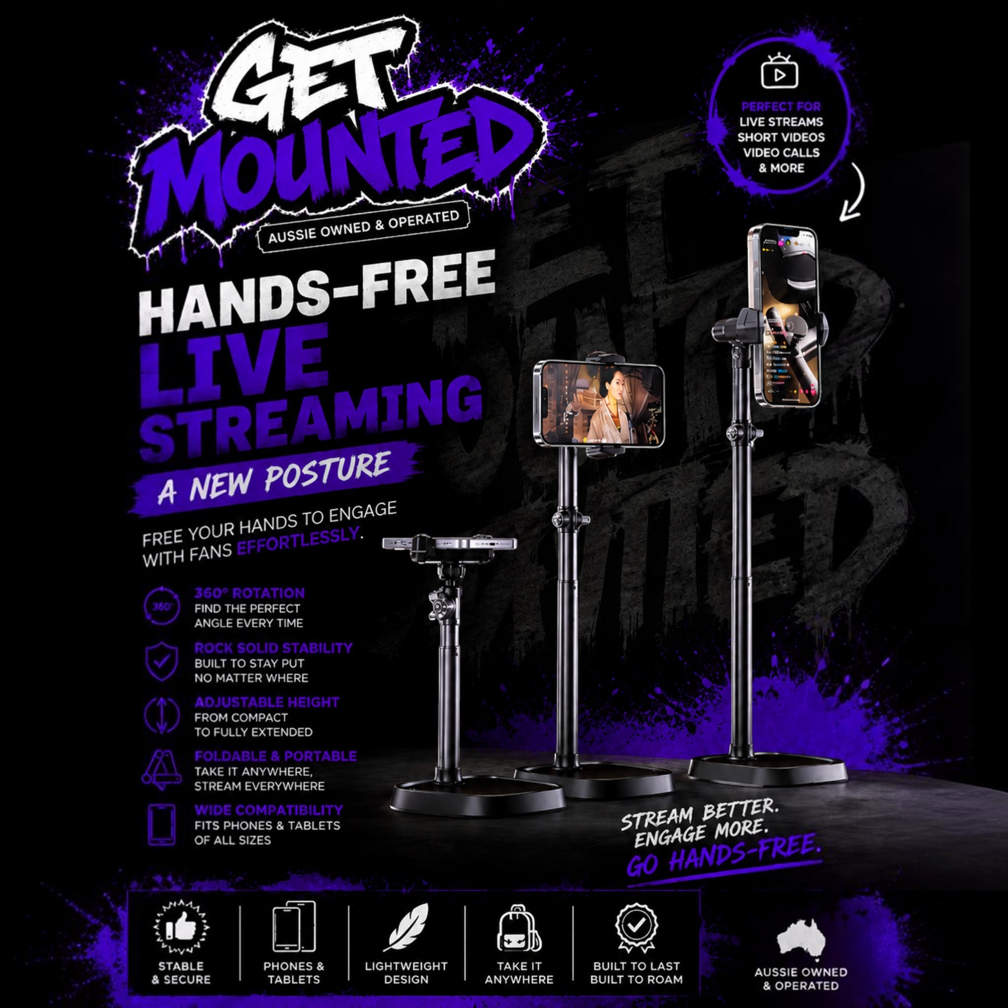 Get Mounted Table Phone Stand