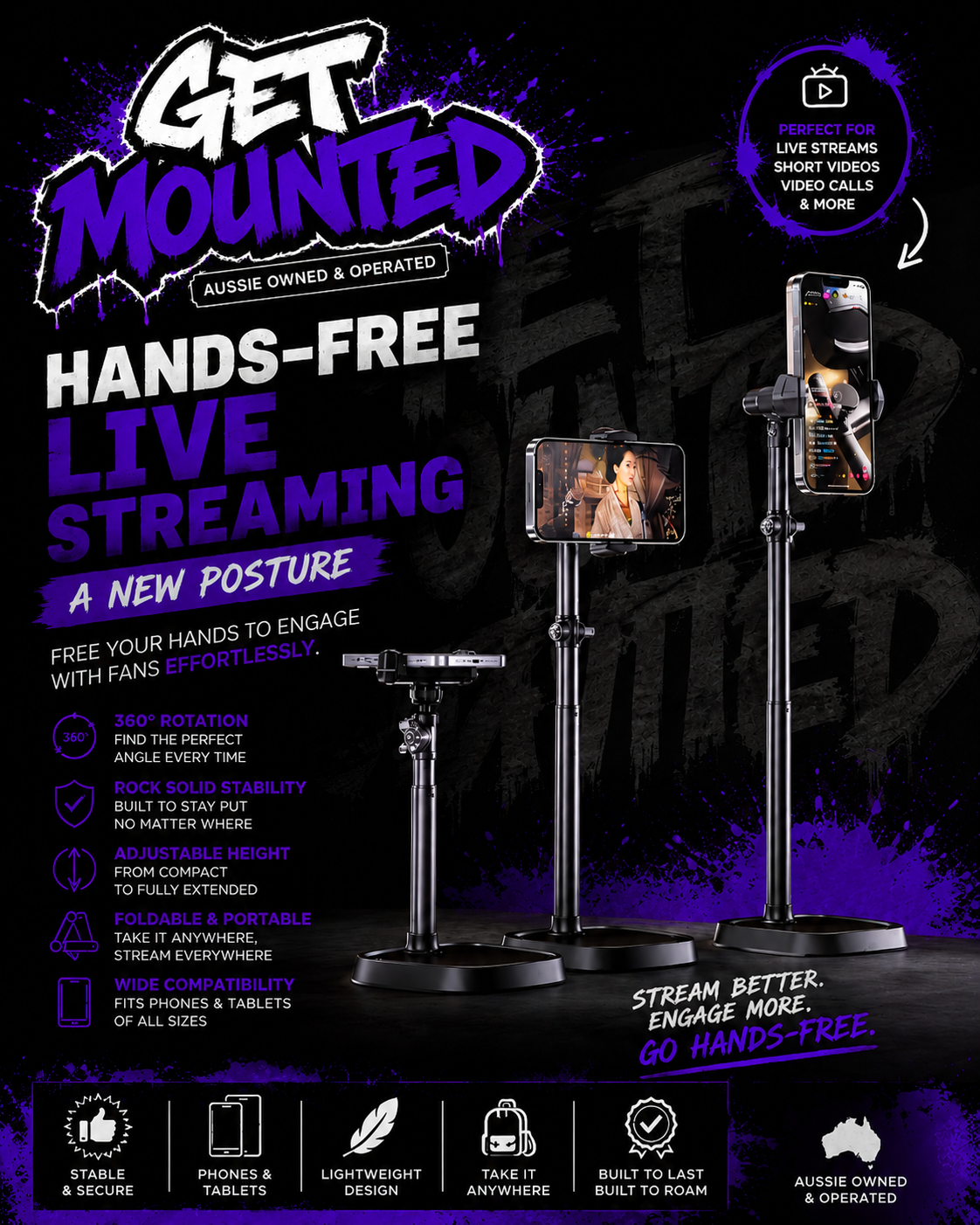 Get Mounted Table Phone Stand
