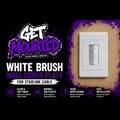 Get Mounted white brush wall cover plate for Starlink cables, featuring a durable ABS plastic design for home use.